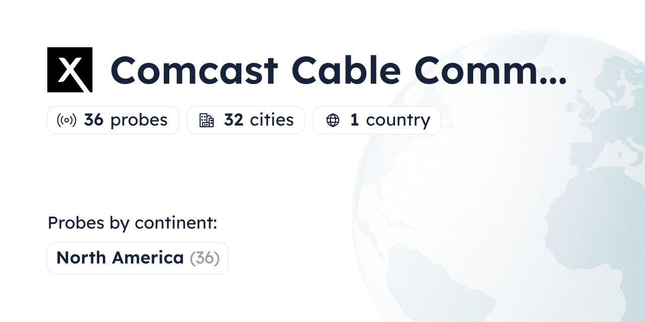 Comcast Cable Communications Looking Glass - Globalping