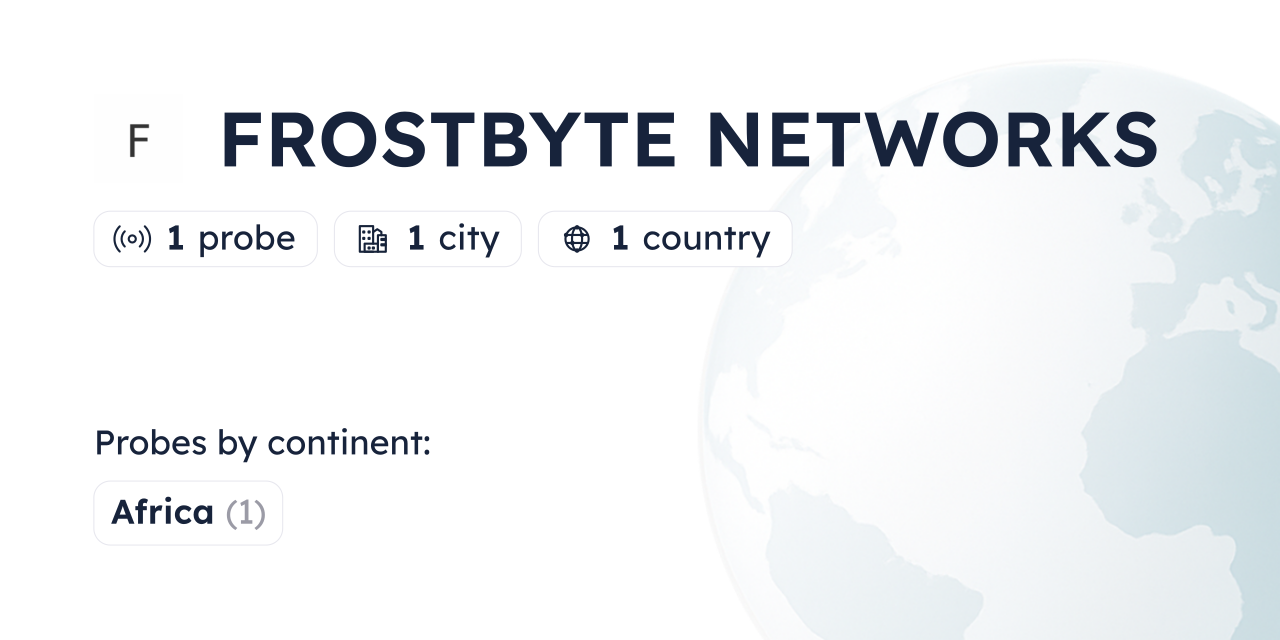 Frostbyte Networks Looking Glass - Globalping