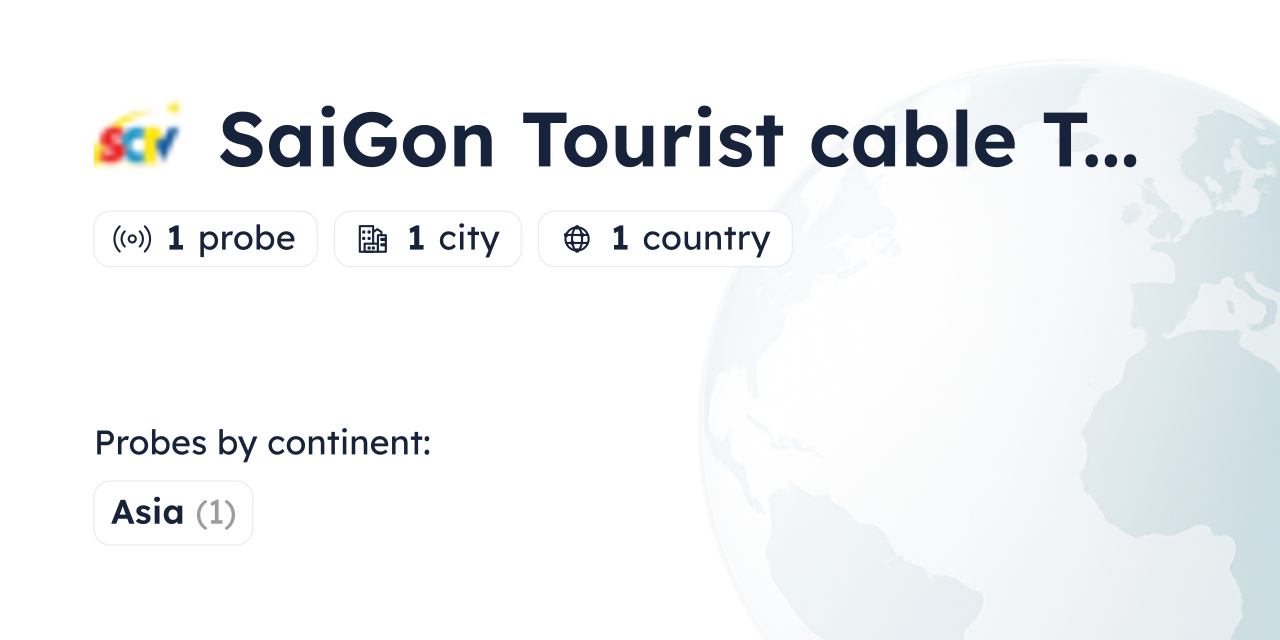 Saigon Tourist Cable Televition Looking Glass - Globalping