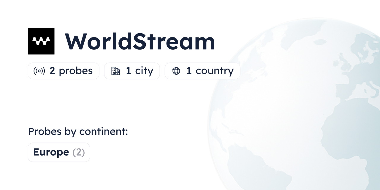 Worldstream Looking Glass - Globalping